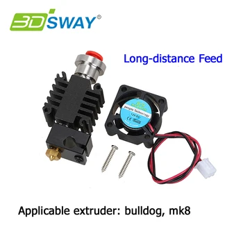 

3D Printer MK8 Extrusion Hotend Kit for Bulldog J-head Integrated Metal Teeder bulit in Teflon pipe Long-distance Feed Hot End