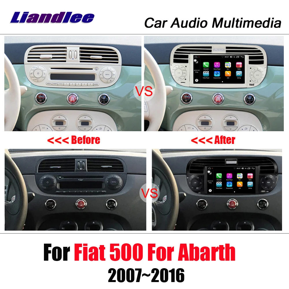 Автомобильный мультимедийный плеер Android для Fiat 500/Abarth 2007-2016 стерео экран система