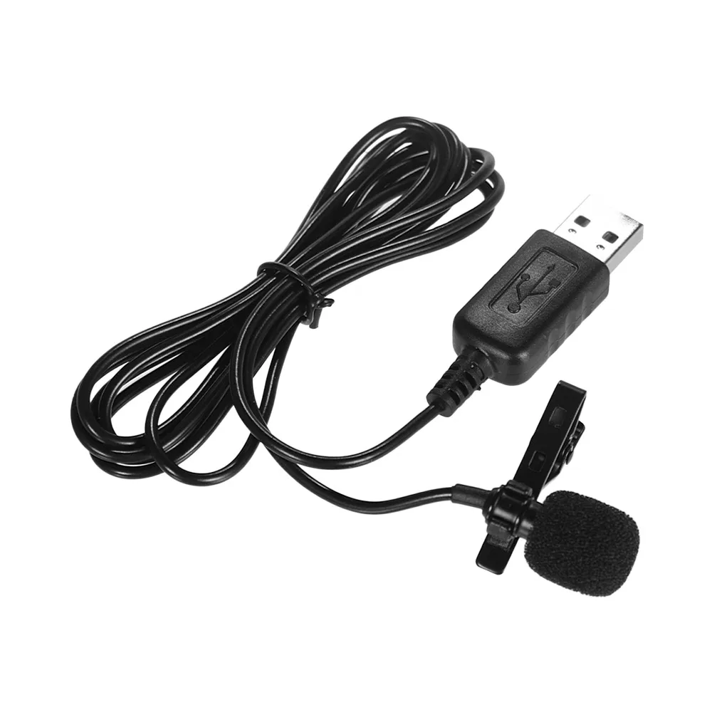 Фото мини микрофон отворот Lavalier Clip on конденсаторный с USB для компьютера ПК