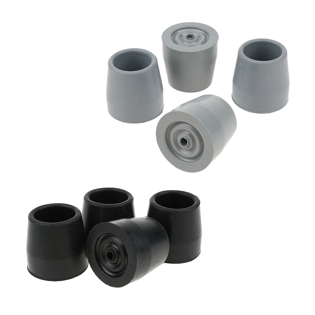 4Pcs Walking Stick Ferrules Cane Crutch Rubber Pads Heavy Duty Cane End Bottom Protector for Disabled Elder 