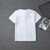 White Cotton Japanese Middle High Student School Dress For Girls JK Uniforms Sailors Suit Short Sleeve White Shirt Women Tops 2