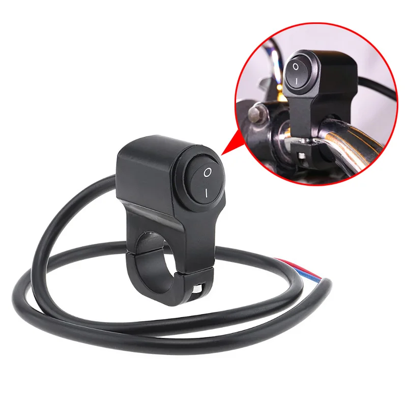 

Motorcycle Handlebar Headlight ON/OFF Button Light Switch Motorcycle Accessory Without Pilot Lamp CSV