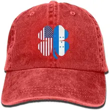 Бейсбольные кепки для взрослых из джинсовой хлопчатобумажной ткани с флагом США и гондуса