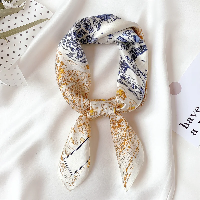 sourcing map Pañuelo de cuello con diseño de rombo plisado para mujer sourcing map Pañuelo de cuello con diseño de rombo plisado para mujer