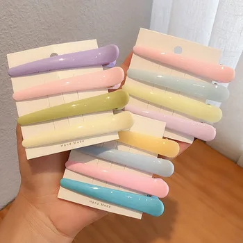 

Online Celebrity Candy-Colored Clip Side Clip Color Long Clip Simple Clip GIRL'S Clip Hair Styling Accessories