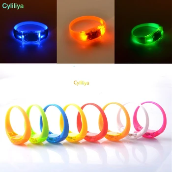 

1000pcs Wholesale Voice Control LED Bracelet Sound Activated Glow Bracelet For Party Clubs Concerts Dancing Prom Decoration