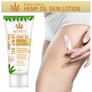 

100ML Aloe Vera, hemp oil body skin lotion moisturizing skin whitening Body care cream for women natural herbal cream