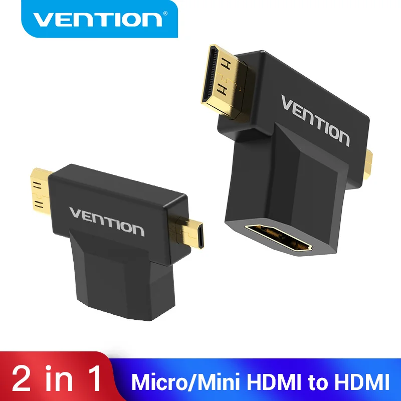 Адаптер Vention Micro HDMI 1080P HD Mini штекер на Разъем конвертер для Raspberry Pi 4 камеры Mini|Кабели HDMI| |