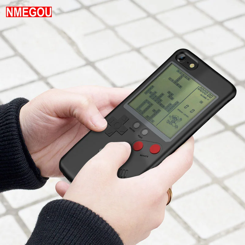 Чехол-накладка для телефона в стиле ретро Tetris Gameboy Iphone X 8 7 6 6S Plus мягкие