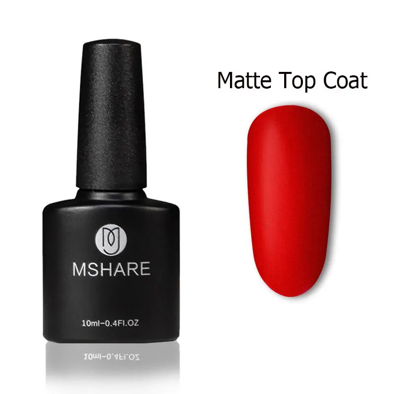matt top coat Mshare база и топ подкрепление гель долгое Уход за ногтями гель лак для ногтей крышка германия здоровья полимерного материала уф лак гель гель топ и база без липкого слоя липкий слой дегидратор лаки праймер для ногтей - Цвет: matt top coat