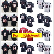 Детские футбольные футболки в Новой Англии, Том Брэди, Роба гронковски, Юлиан эделькидс, Крис Хоган, Джеймс, белый Донт, Хайтауэр