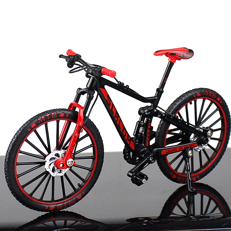 The Die-cast Cross-Country Bike Model is Used for Various Home Decorations Birthday Gifts for Boys and Girls Bicycle Loversycle Lovers Black/Red Handicraft Collections Alloy Bike Toy 