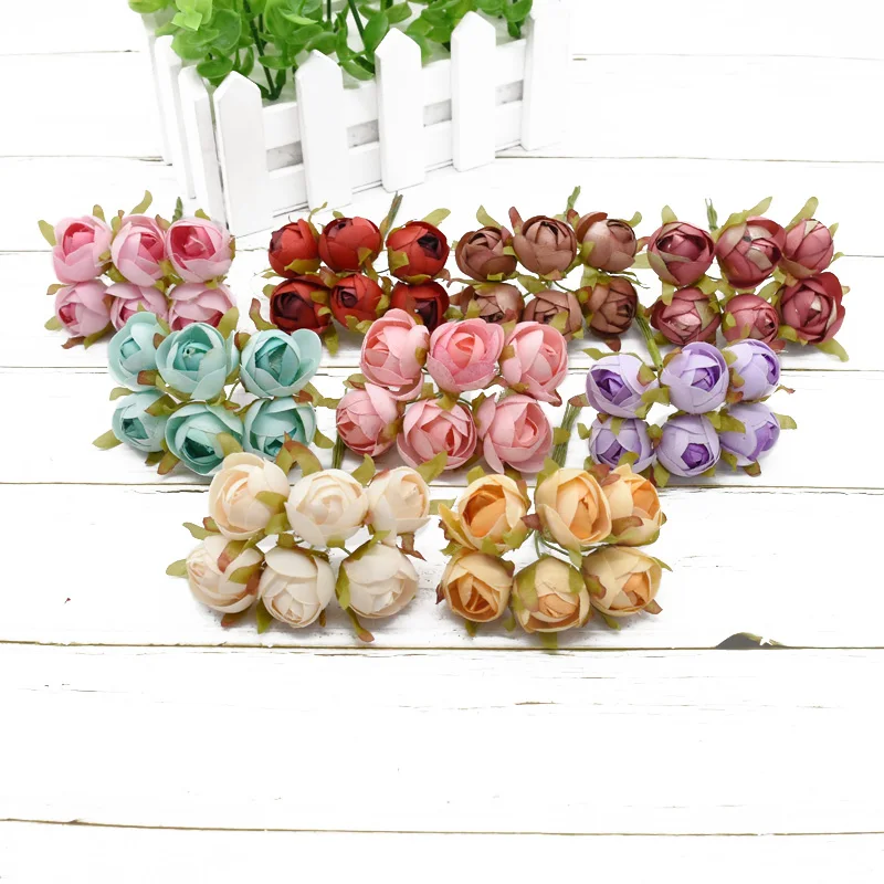 6 Pieces Wedding Christmas Decorations For Home Artificial Roses