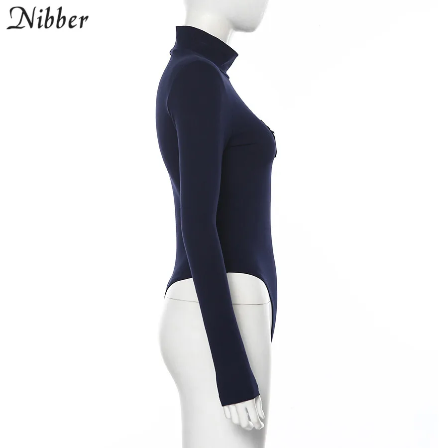 Nibber Harajuku декоративные карманы базовые боди для женщин осень элегантный стрейч тонкий купальный костюм с шортами повседневные боди mujer
