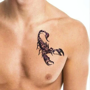

Tattoo Sticker Men Fashion Cool Funny 3D Scorpion King Temporary Waterproof Tattoo Sticker