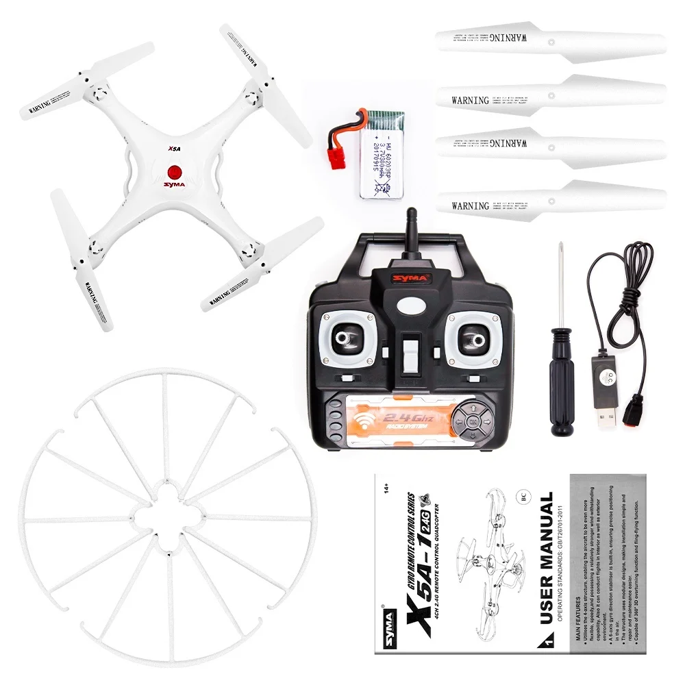 Syma X5A X5A-1 Дрон 2,4G 4CH RC вертолет Квадрокоптер без камеры, самолет Дрон