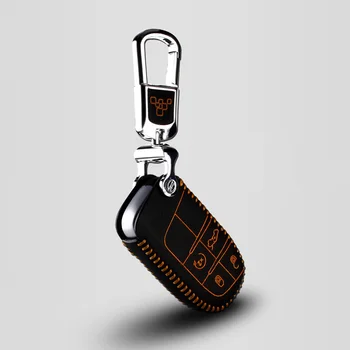 

luckeasy leather key cover for jeep Grand Cherokee 2014 fiat Ottimo 2014 fiat viaggio 2015 Chrysler 300c 2012/2013 Car Key2s