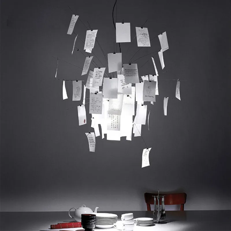 

Creative Led Pendant Lamp Ingo Zettel'z 5 Paper Pendant Light Fixtures Luminaires White Art Free Shipping for Home Decore C020