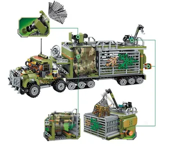 

Movie The Rundown Beast Hunting Capture Truck Model Building Blocks DIY Educational Bricks Toys For Children