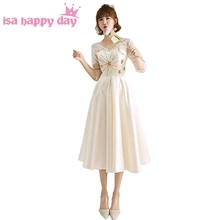 Для особых случаев, милое короткое вечернее платье в стиле шампанского, для выпускного вечера,, бальное платье, новинка, W4312