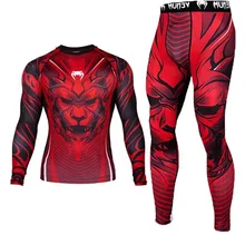 Футболка, спортивная одежда, мужской костюм, MMA, плавки, сублимированный принт, bjj, боксерский Рашгард, jiu jitsu, gi, Рашгард, дышащая, muay