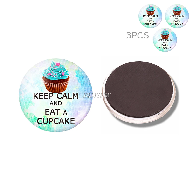 as shown 3 шт "KEEP CALM" Цитата магнит на холодильник стеклянный кабошон, магнитные наклейки на холодильник доска для сообщений милые буквы магниты домашний декор - Цвет: as shown