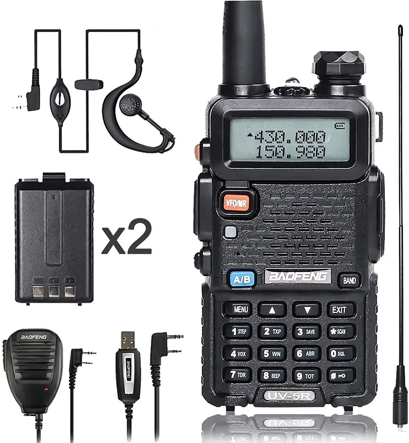 Рация BaoFeng Двухдиапазонная VHF/УВЧ Святого Валентина 5 Вт 1800 мА · ч литий ионный