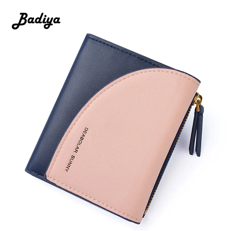 

New Patchwork Women Wallets Multi-card Position Card Holder Short Tassel Contrast Color Zipper Clutch Bag Female Coin Purse