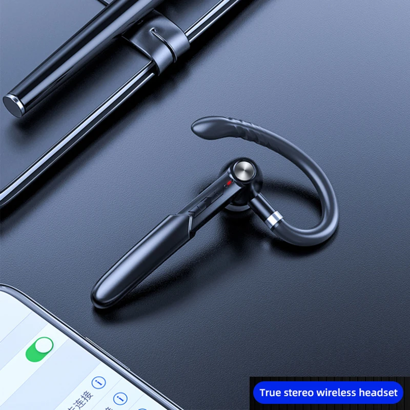 Single Ear Business Car Earhook V5.0 Bluetooth Earphone Noise Reduction Sports Headset With Microphone For Iphone Samsung Tablet |
