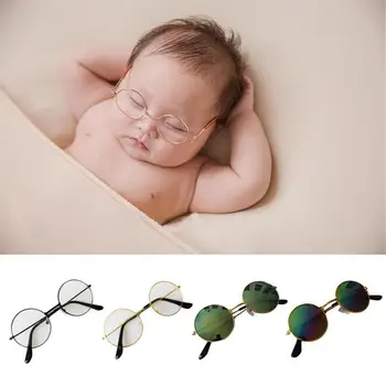 

Newborn Photography Props Baby Posing Flat Glasses Baby Photography Studio Infant Photoshoot Accessories Fotografia 4 Colors