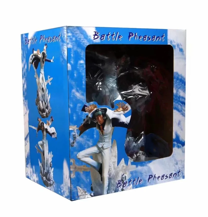 Аниме one piece Kuzan Battle Ver. GK статуя ПВХ фигурка Коллекционная модель дети одна деталь игрушки кукла подарок 34 см - Цвет: With Retail Box