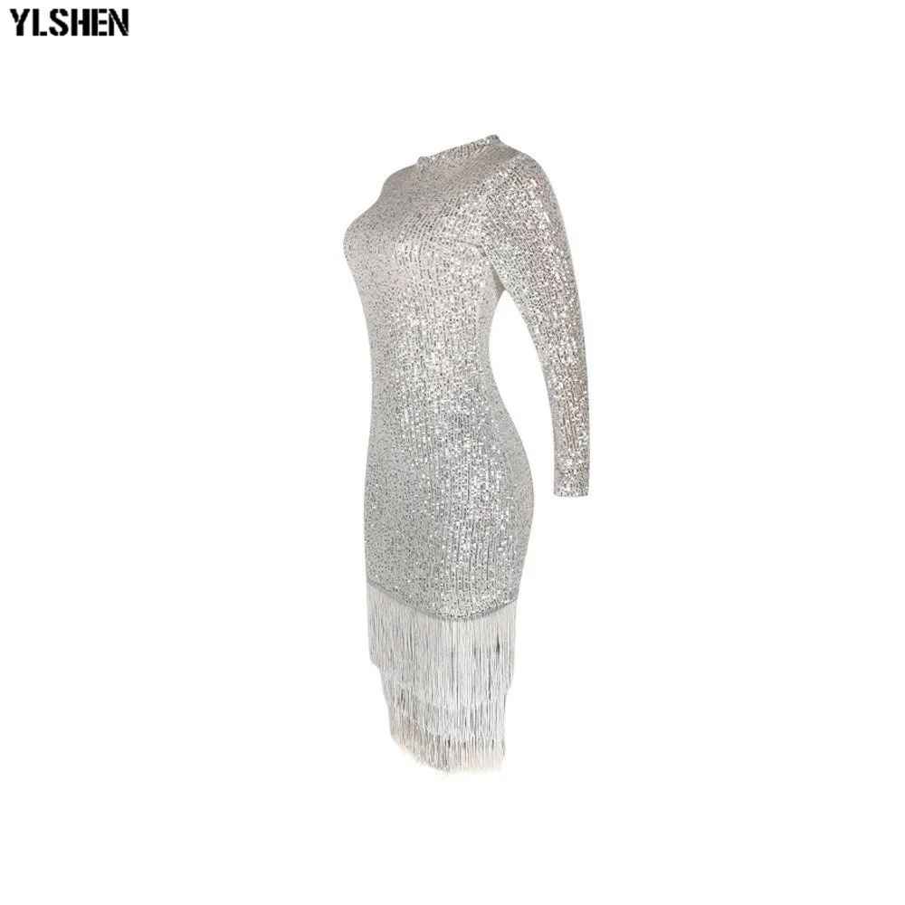 African Dresses for Women Dashiki Super Elastic Sequins Tassel African Dress African Clothes New Ankara Dresses Africa Clothing 17