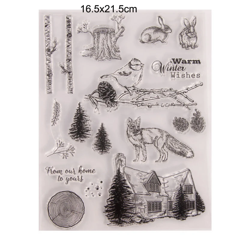 Winter Rabbit Bunny Clear Stamps 1