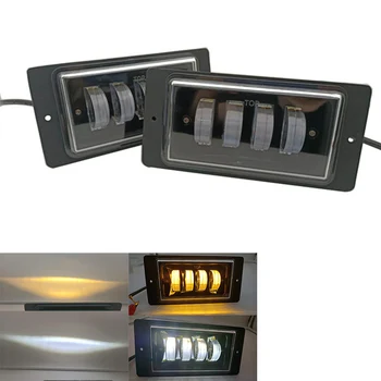 

2pcs/pair Fog Lamp Assembly Super Bright 12v white amber Led Fog Light for Lada 2110 -2117 Fog Lights