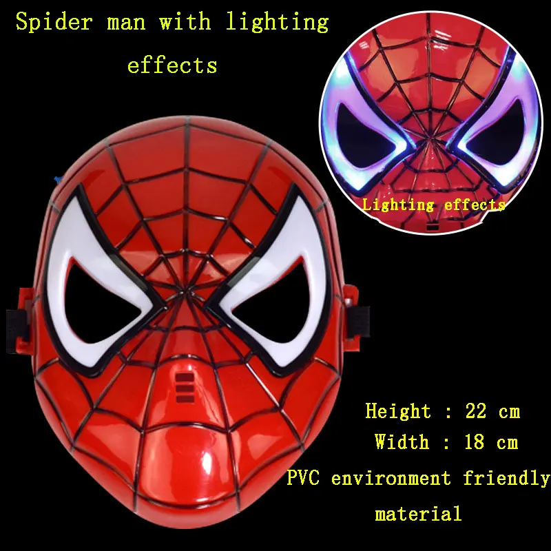 Marvel Мстители детская светящаяся маска танос Трансформеры Капитан Америка Железный человек Халк Человек Паук Игрушка реквизит Рождественский подарок