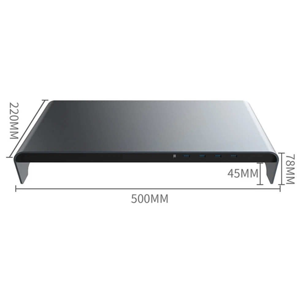 Smart Base Aluminum Alloy Computer Laptop Base Stand with 4 USB 3.0 Port GK99