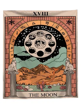 

Tarot Tapestry The Moon The Star Tapestry Polyester Fabric Wall Hanging Tapestry Blanket Bedspread Beach Towels Picnic Doormat