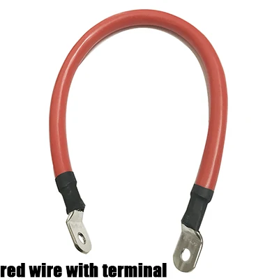 Сердечник из луженой Медный провод 2AWG 4AWG 6AWG 7AWG 8AWG мягкий силиконовый шнур провод 12/16/25/35 кВ Батарея линия Мощность терминал силиконовые линии - Цвет: red with terminal