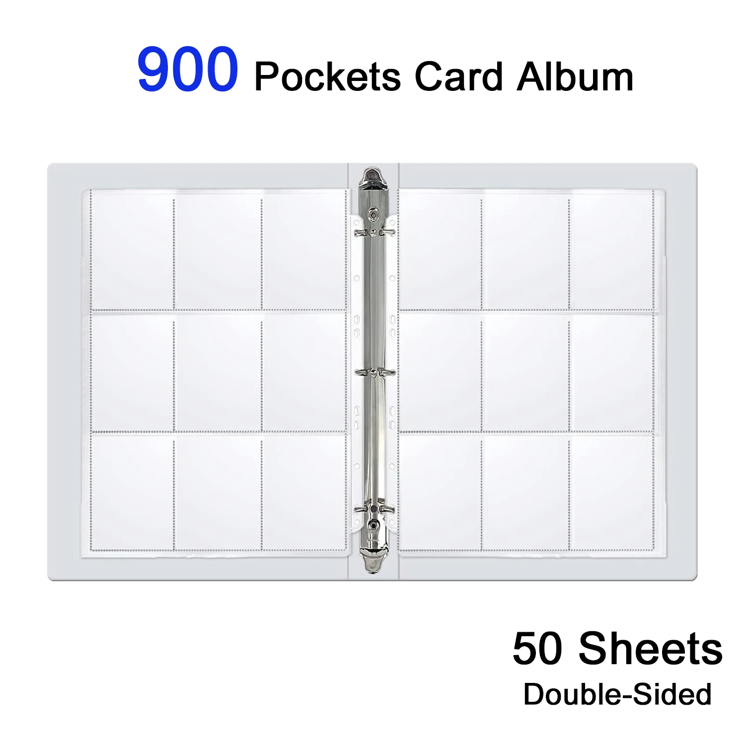 Album de cartes à collectionner pour Pokémon classeur à 4 poches 400 poches transparentes 50 pages cartes en polyuréthane 