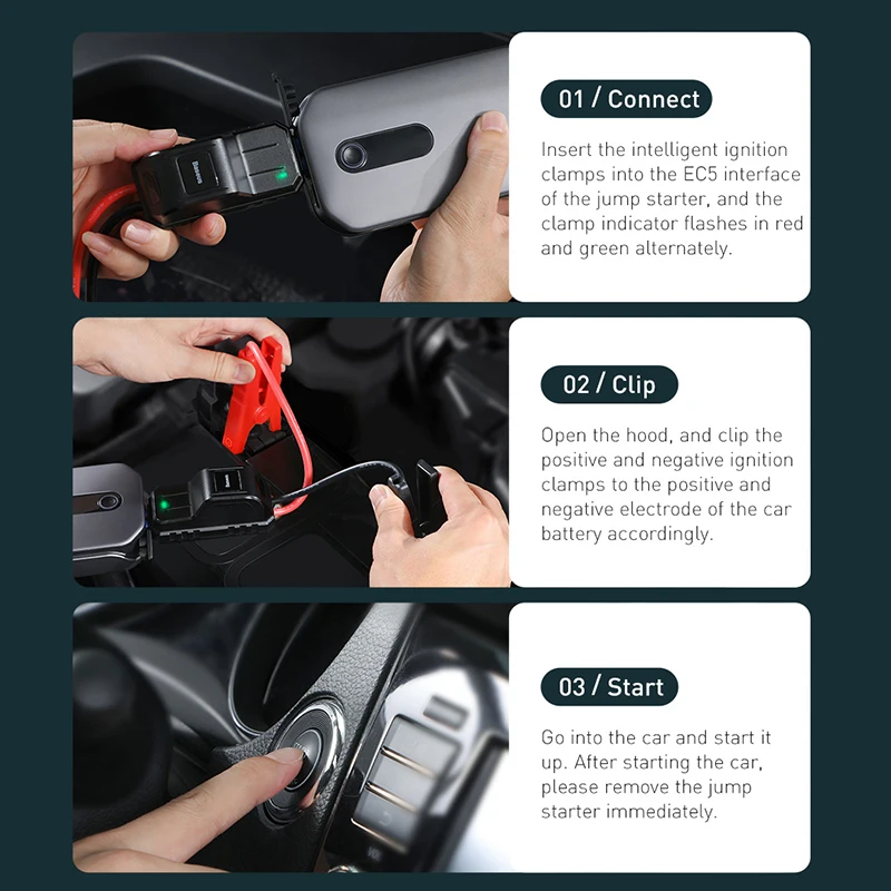 Baseus Car Jump Starter Power Bank 12000mAh 12V