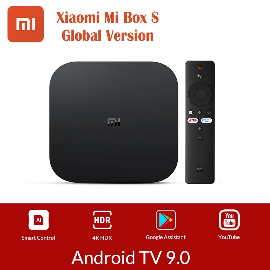 Xiaomi Mi Tv Box S Globle Version 4k Hdr Android Tv 9.0 Ultra 2g 8g Wifi Google Cast Netflik Iptv Top Box 4 Media Player - Stick - AliExpress