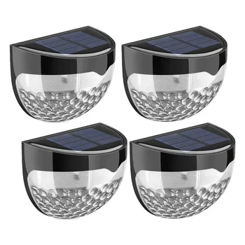 

4Pcs Solar Fence Lights 6LED Garden Light Waterproof Solar Light Decorative Lamps Festoon Led Light Outdoor LED Solar Light