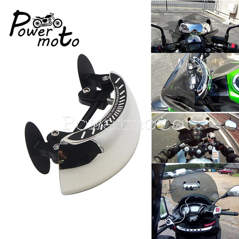 Scooter Motorcycle 180/° Wide Angle Blind Spot Mirror Rear View Auxiliary Mirror For Motorcycles Rear Mirror