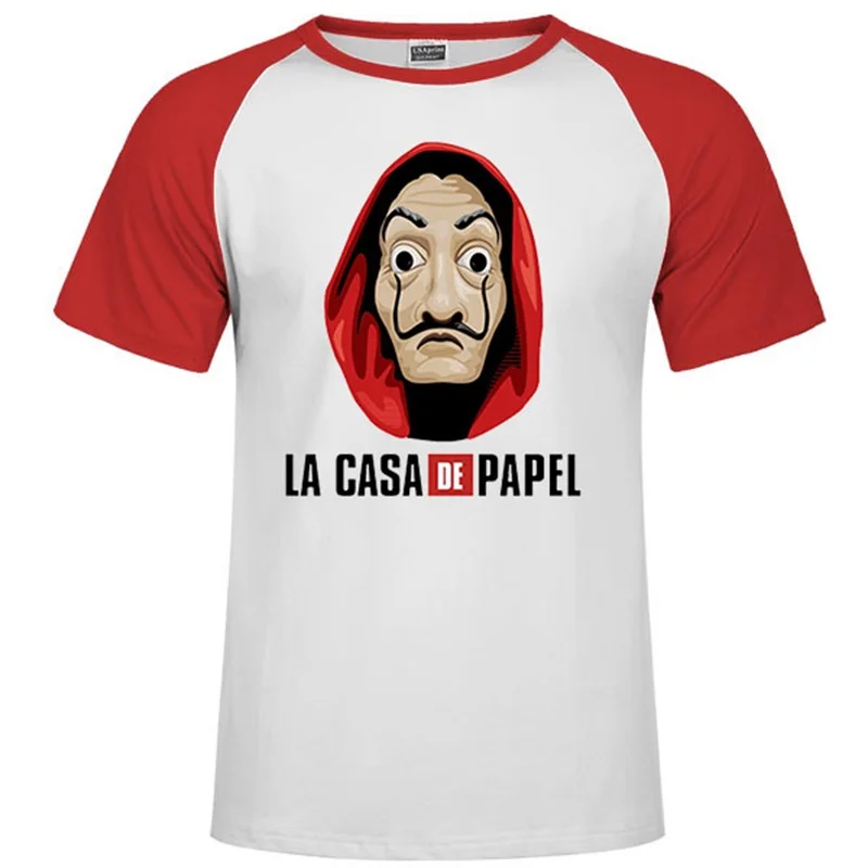 Одна деталь La Casa De Papel Мужская футболка Money Heist Tees сериал футболка женская короткий рукав House Of paper off white футболка