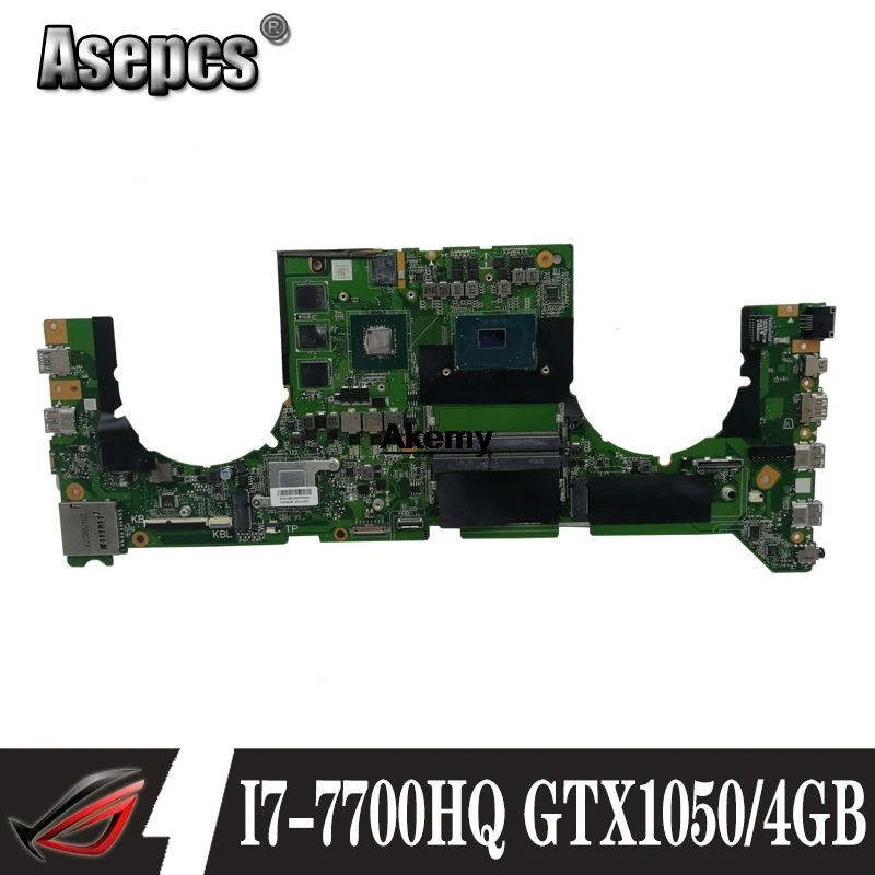 Akemy DABKNMB28A0 Laptop motherboard for ASUS ROG Strix GL703VD GL703V original mainboard I7-7700HQ