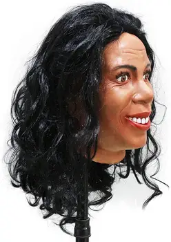 

Halloween Hot High Quality Latex Rubber Wig Mask Talk Show Woman Mask Cosplay Beauty Face For Party Sexy Long Hair