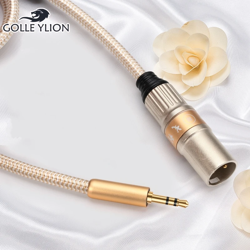 HiFi Mic Cable 1 8 Mini Jack 3 5mm to XLR 3 Pin Male Headphone PC Sound Card to Condenser Microphone Cable 1M 2M 3M 5M 8M 10M