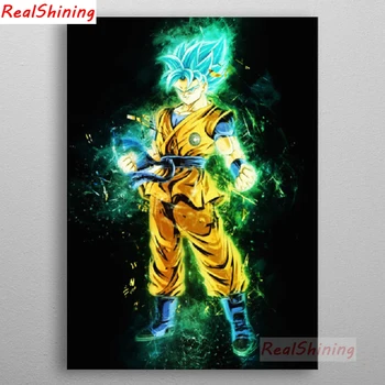 

5D Diy Diamond Painting Cross Stitch full Square Diamond Embroidery Dragon Ball Goku picture for room Decor H2375