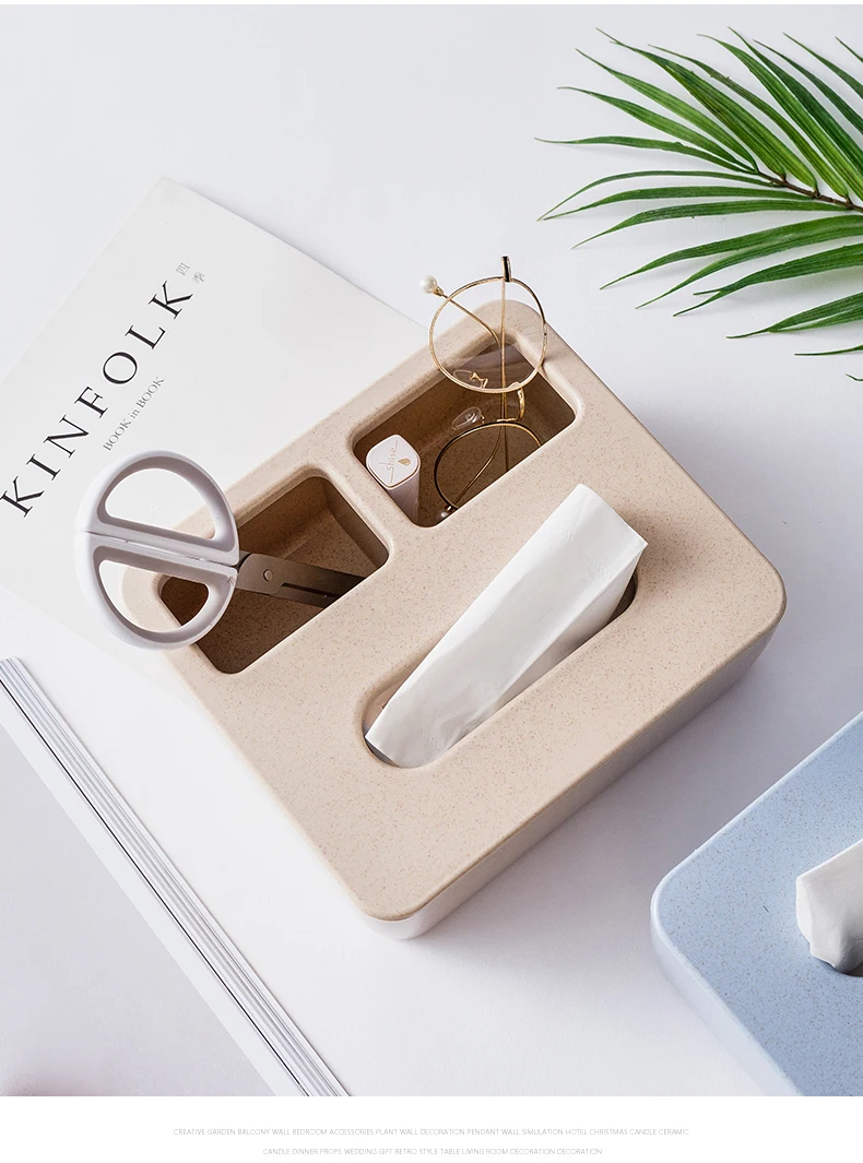 Nordic tissue box dining table storage box home simple creative office living room tray multi-function ornaments WF1106425