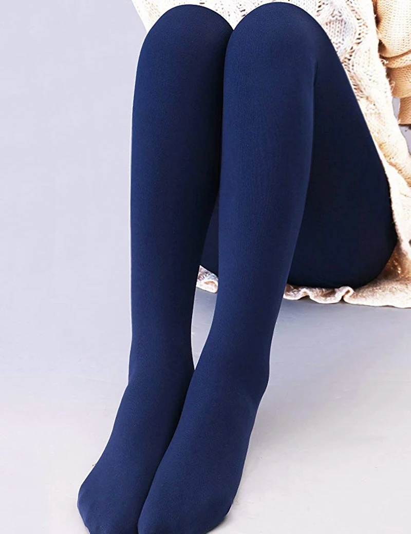 2pair/Set Womens Opaque Warm Fleece Lined Tights-Thermal Winter Outdoor sport Tights